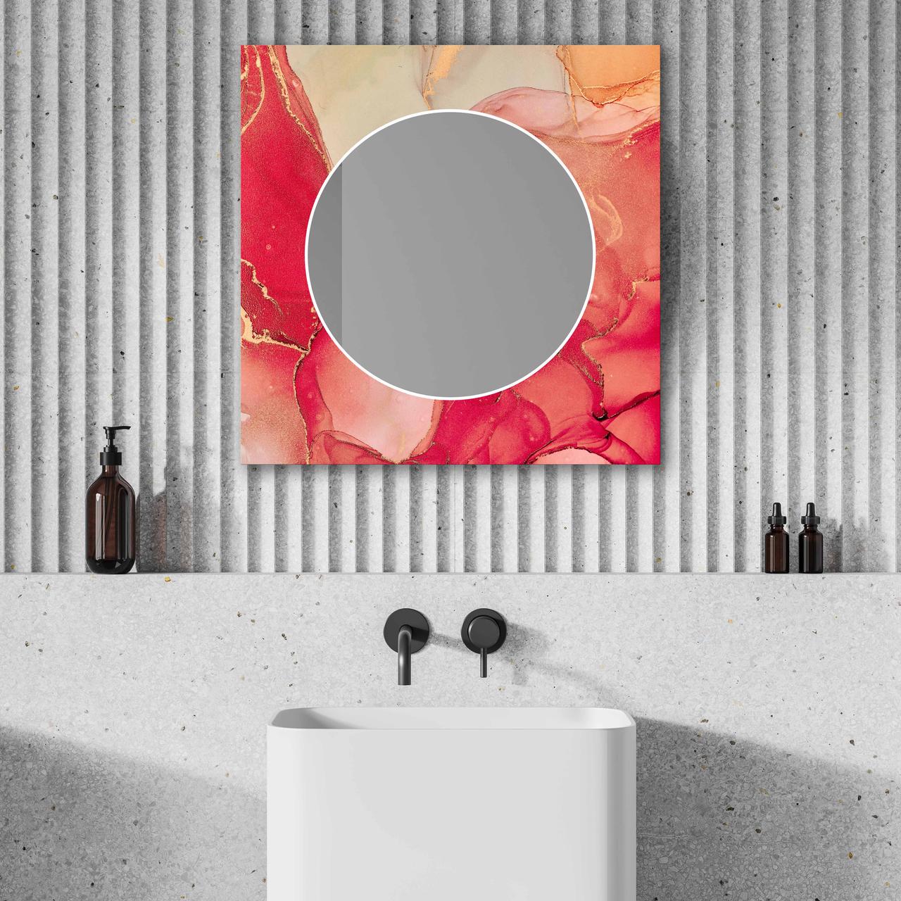 Зеркало на стену NovellaPrint с рисунком мрамора квадратное 70х70 см (2015.5) Зеркало на стену NovellaPrint с рисунком мрамора квадратное 70х70 см (2015.5)