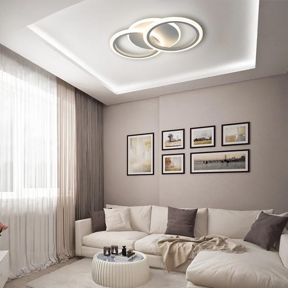 Люстра светодиодная MOKA 3R 60 Вт 440x250x70 мм Белый - фото 7