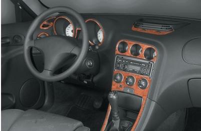 Накладки на панель Титан Meric для Alfa Romeo 156 1997-2007 гг. пластик Черный