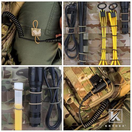 Гумка фіксатор для закріплення спорядження Strom MOLLE 10 шт. Зелений (8257109) - фото 7