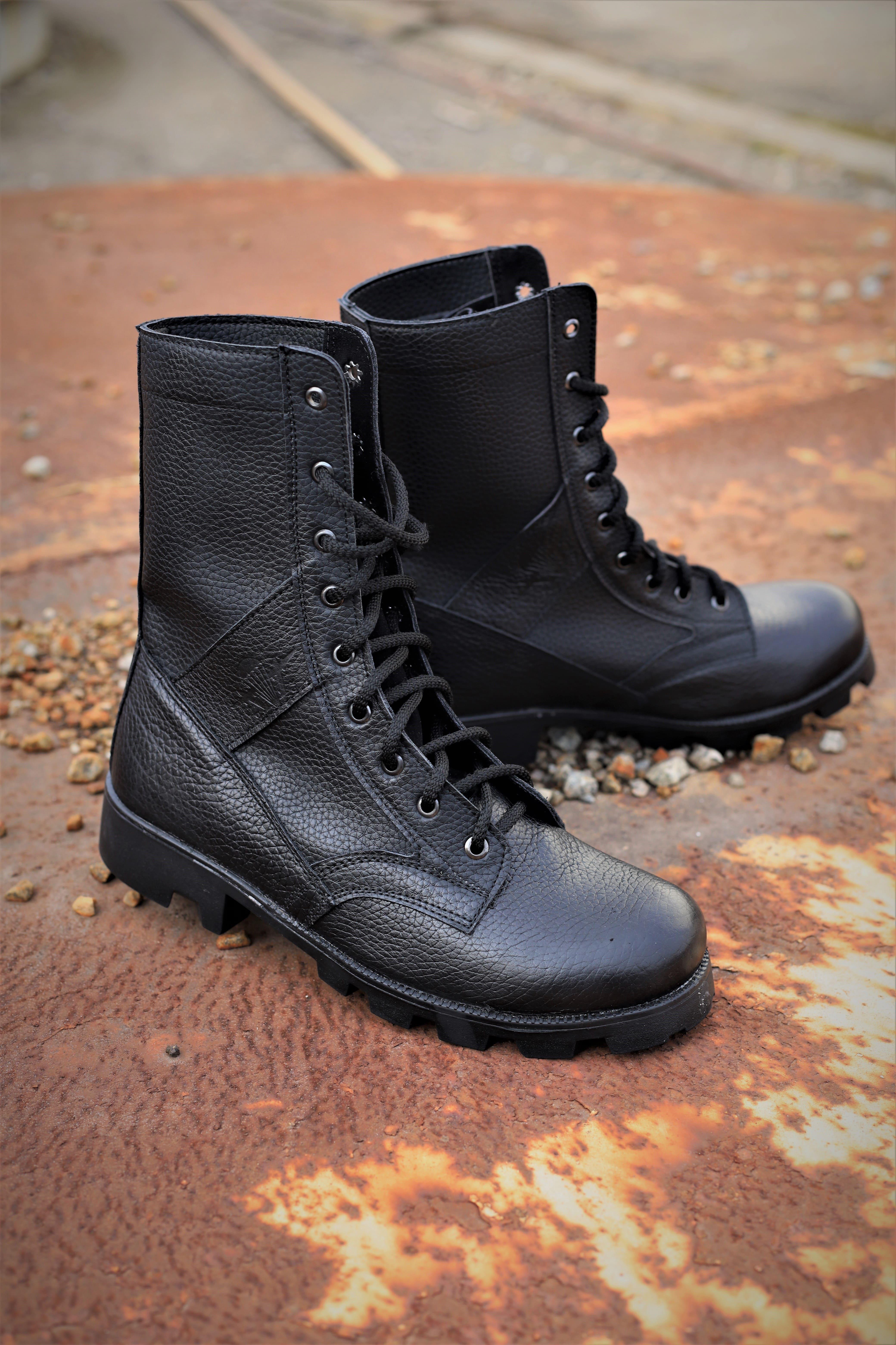 Берцы FCTdesign рифленки из кожи р. 46 Черный