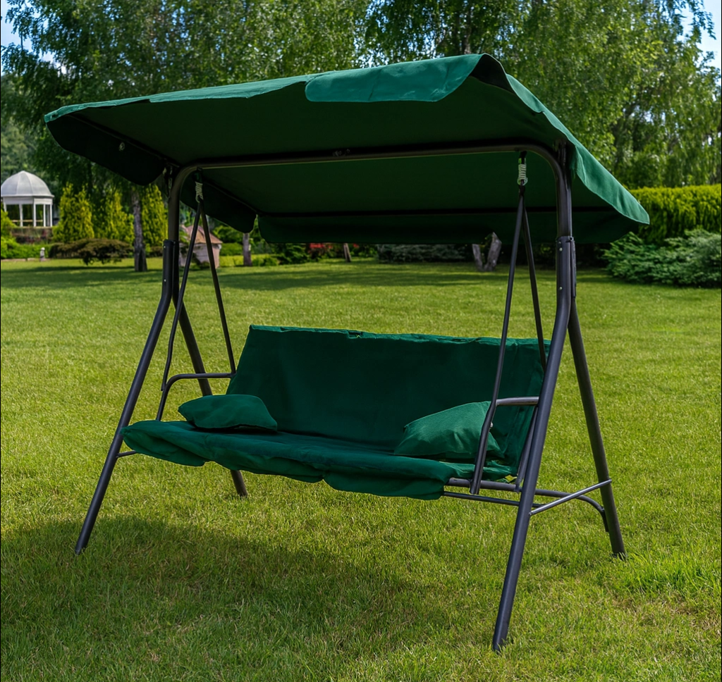 Гойдалка LEOBRO з подушками 176х114х168 см Зелений (LBSW3-D3-GRN) - фото 1