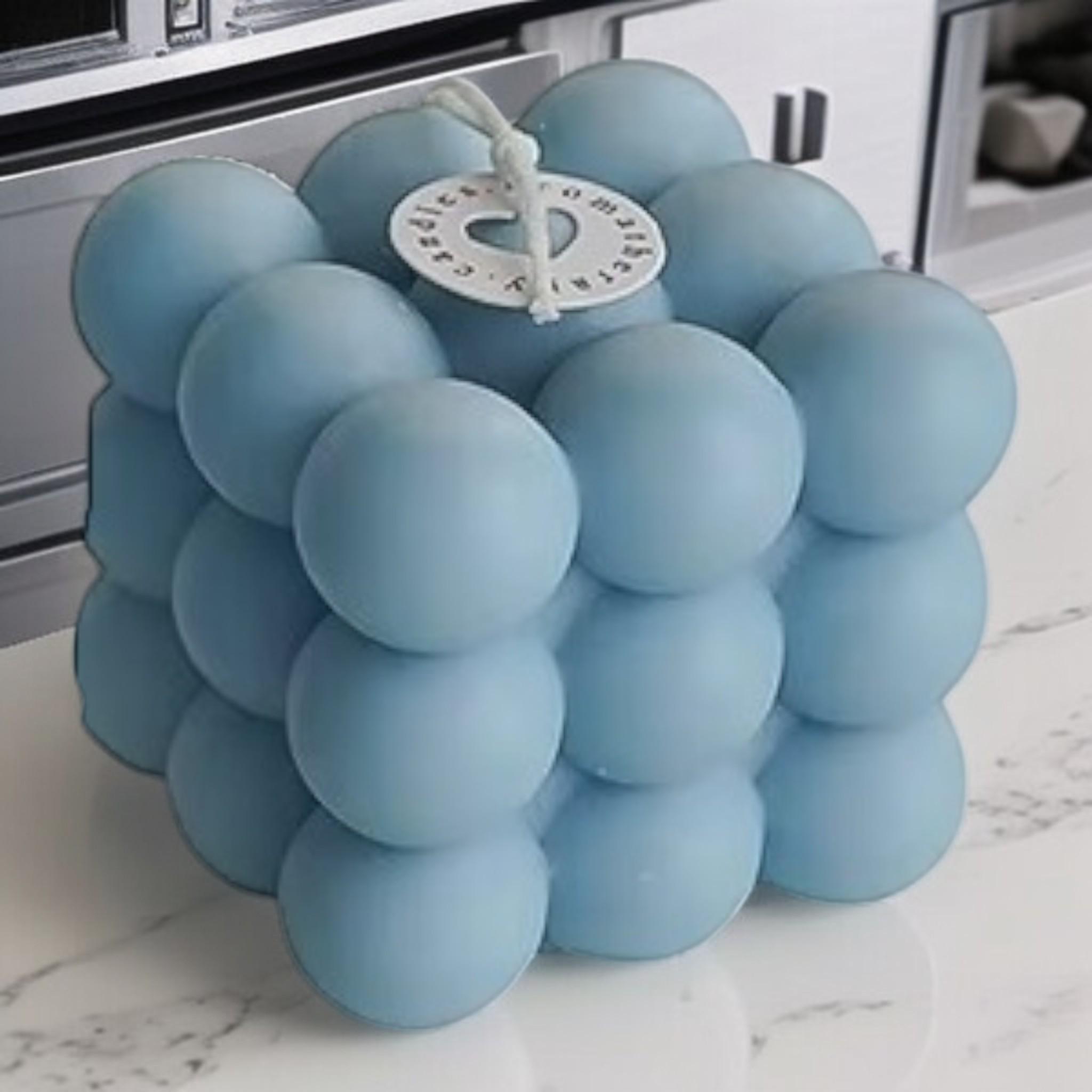 Свеча Du Song пузырьково-кубическая Небесно-голубая (00022) - фото 3