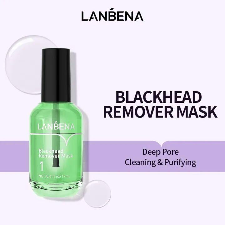 Маска-сироватка LANBENA Blackhead Remover Mask №1 для видалення чорних крапок глибоке очищення з паперовими смужками 17 мл