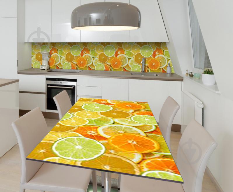 Наклейка виниловая на стол Zatarga  "Яркие Цитрусы"  600х1200 мм