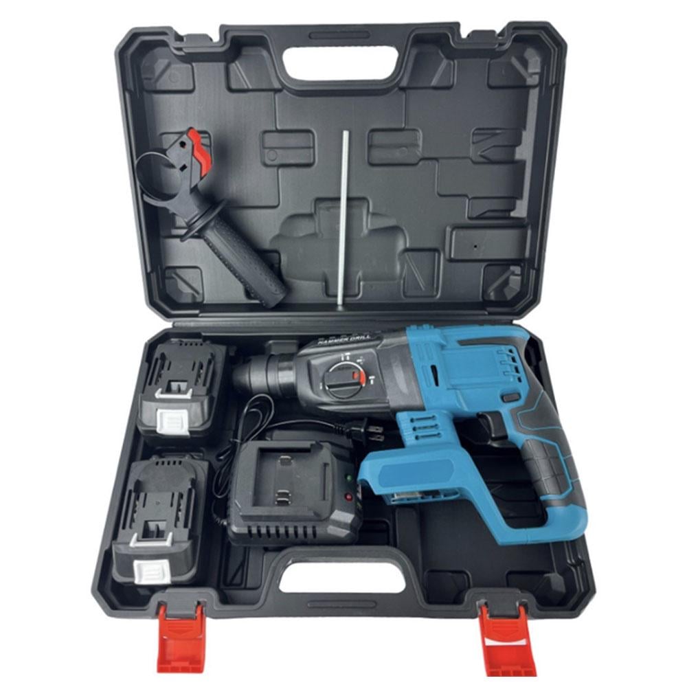 Перфоратор акумуляторний ударний безщітковий 2,5 Дж 3 режими роботи 2 акумулятори в комплекті (09026) - фото 4