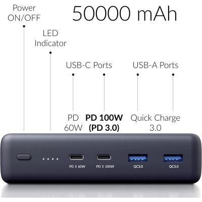 Портативное зарядное устройство Voltero 50000 mAh S50 PD 100W (6090537940980) - фото 2