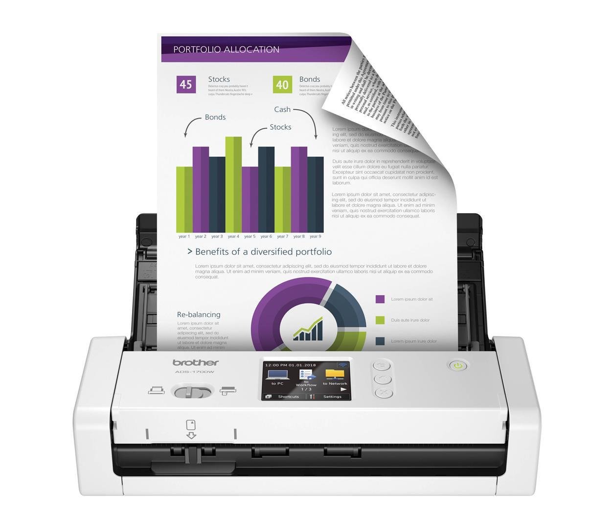 Сканер Brother ADS1700W (ADS1700WTC1) Сканер Brother ADS1700W (ADS1700WTC1)