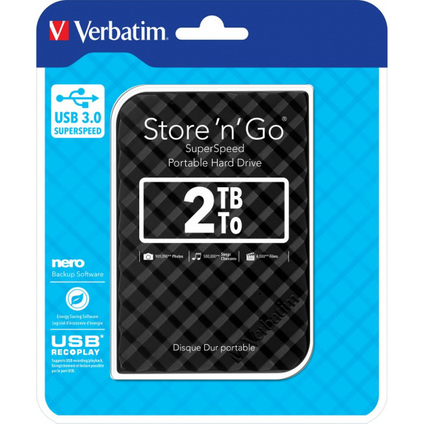 Жесткий диск Verbatim USB 2TB Store n Go Black (53195) - фото 2