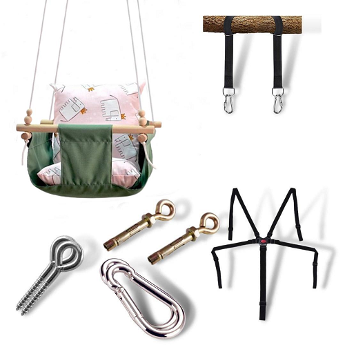 Дитяча гойдалка Infancy Слоники Оливковий (10142313)