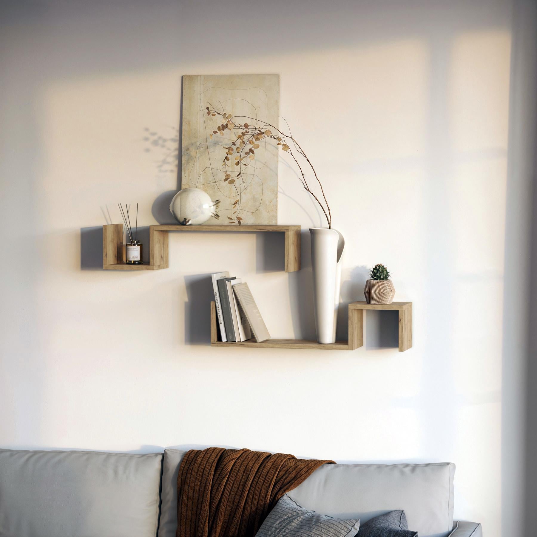 Полка навесная Halle 65х15х15 см Дуб крафт золотой (23875445) Полка навесная Halle 65х15х15 см Дуб крафт золотой (23875445)