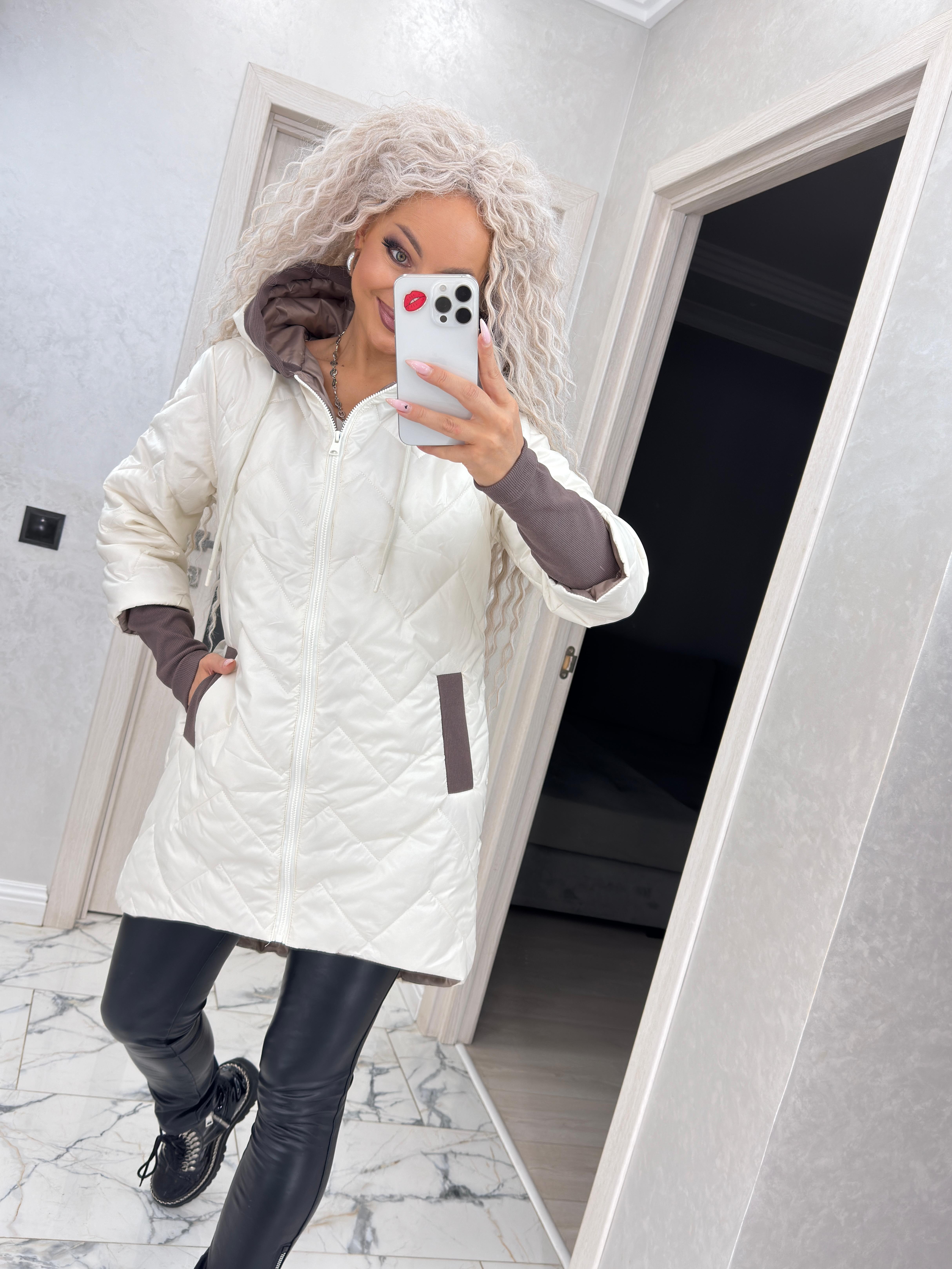 Куртка женская стеганная Westа 44-46 молоко (9259/а-ди) Куртка женская стеганная Westа 44-46 молоко (9259/а-ди)