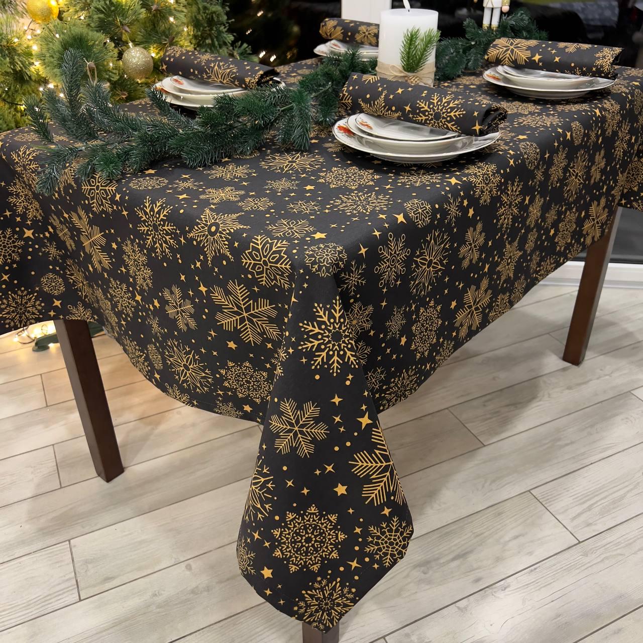 Скатертина водовідштовхувальна Новорічна прямокутна 220x170 см (300209-p3)