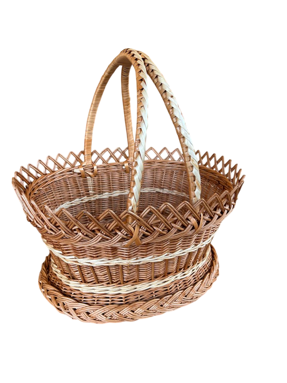 Кошик плетений великодні Сімейний Затишок d 34x40 см