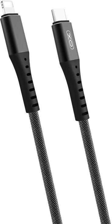 Кабель Xo NB122 PD USB Type-C-Lightning iPhone iPad 18W 1 м Black (37023)