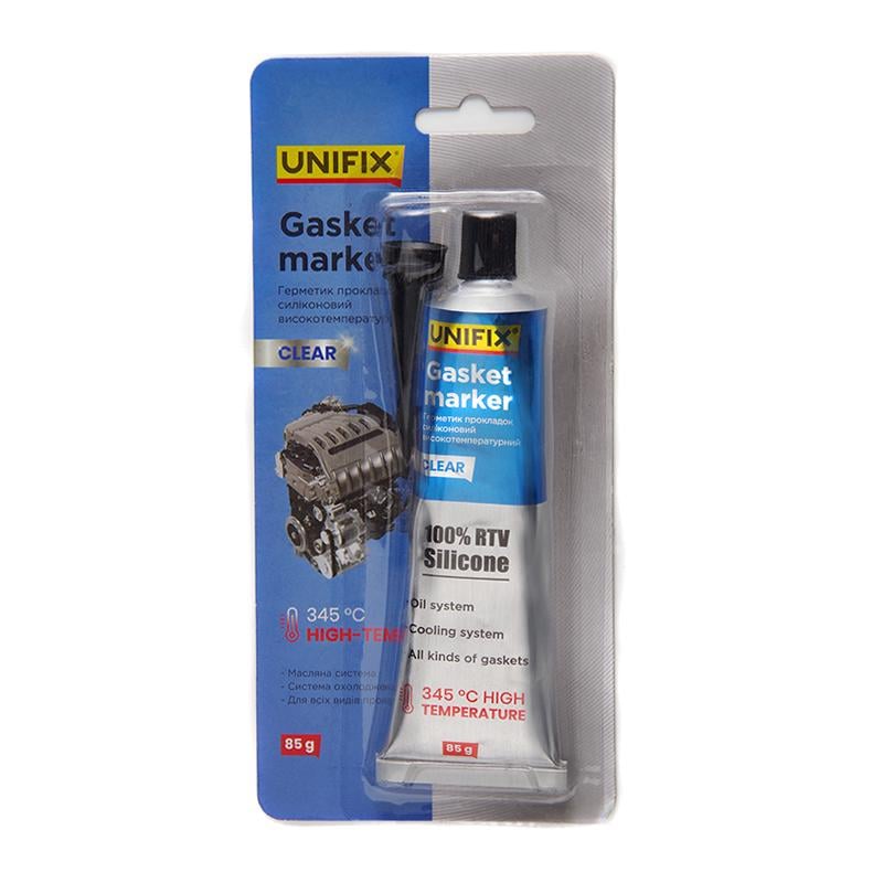 Герметик прокладок Unifix силіконовий високотемпературний 85 г Прозорий (940010)