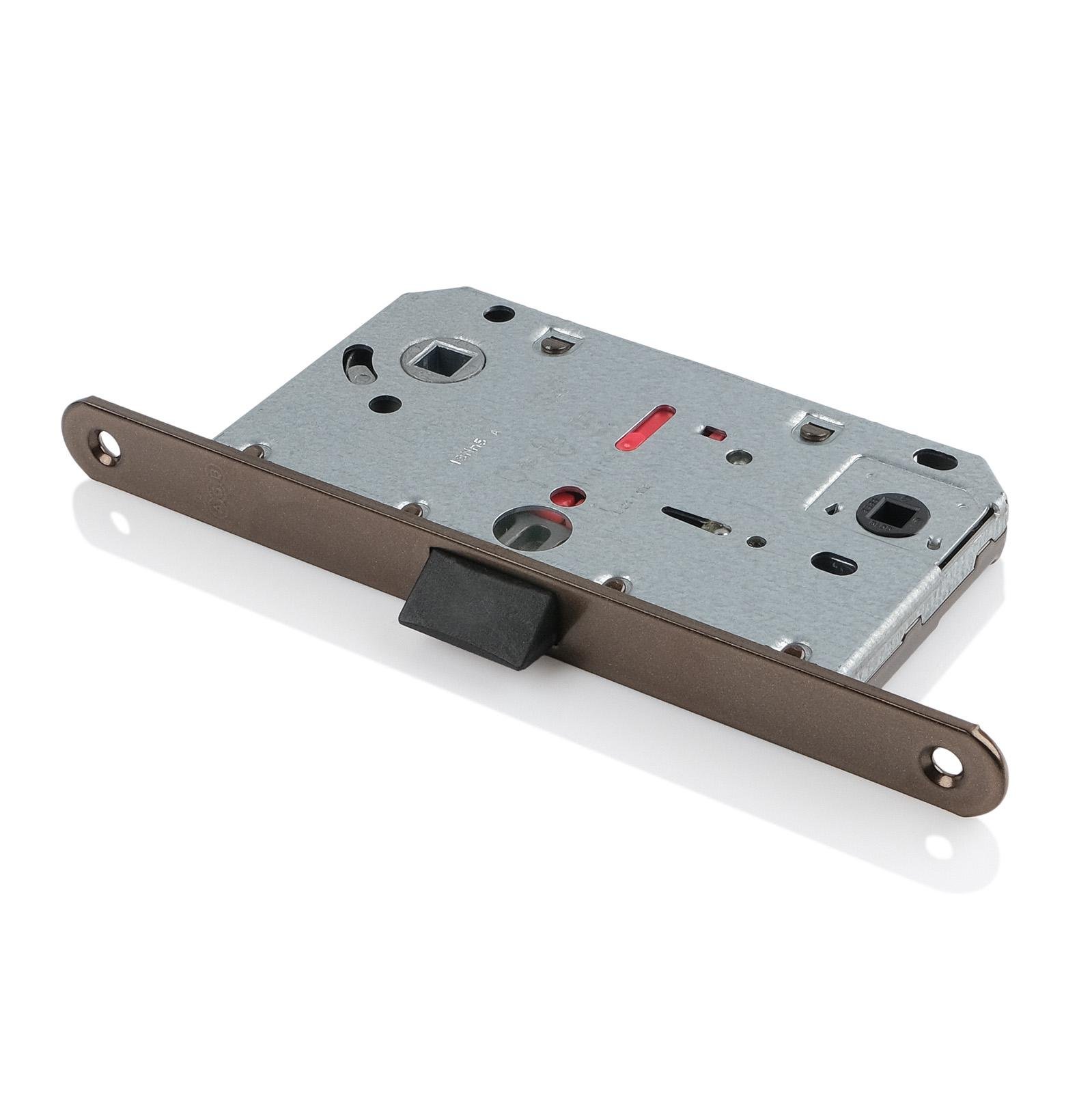 Замок врезной межкомнатный WC AGB Mediana Evolution 96/50 мм Бронзовый коричневый (B01102.50.22) - фото 2 Замок врезной межкомнатный WC AGB Mediana Evolution 96/50 мм Бронзовый коричневый (B01102.50.22) - фото 2