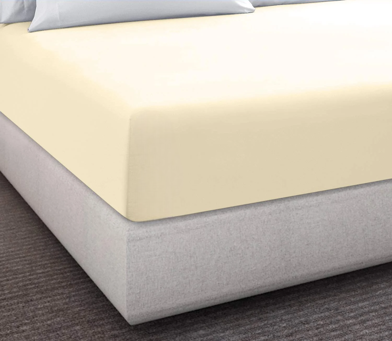 Простынь на резинке Zastell бязь элит 12-0712 90х200/20 см Ванильный (16715)