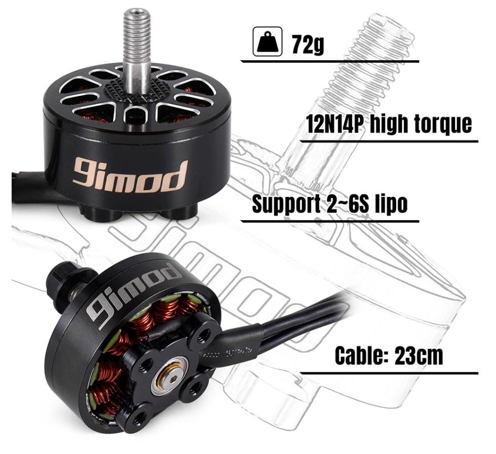 Двигатель бесщеточный для FPV 2812 900KV 9IMOD - фото 5