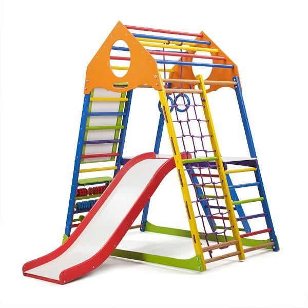 Дитячий спортивний комплекс для дому SportBaby KindWood Color Plus 3 (ASportBaby134)