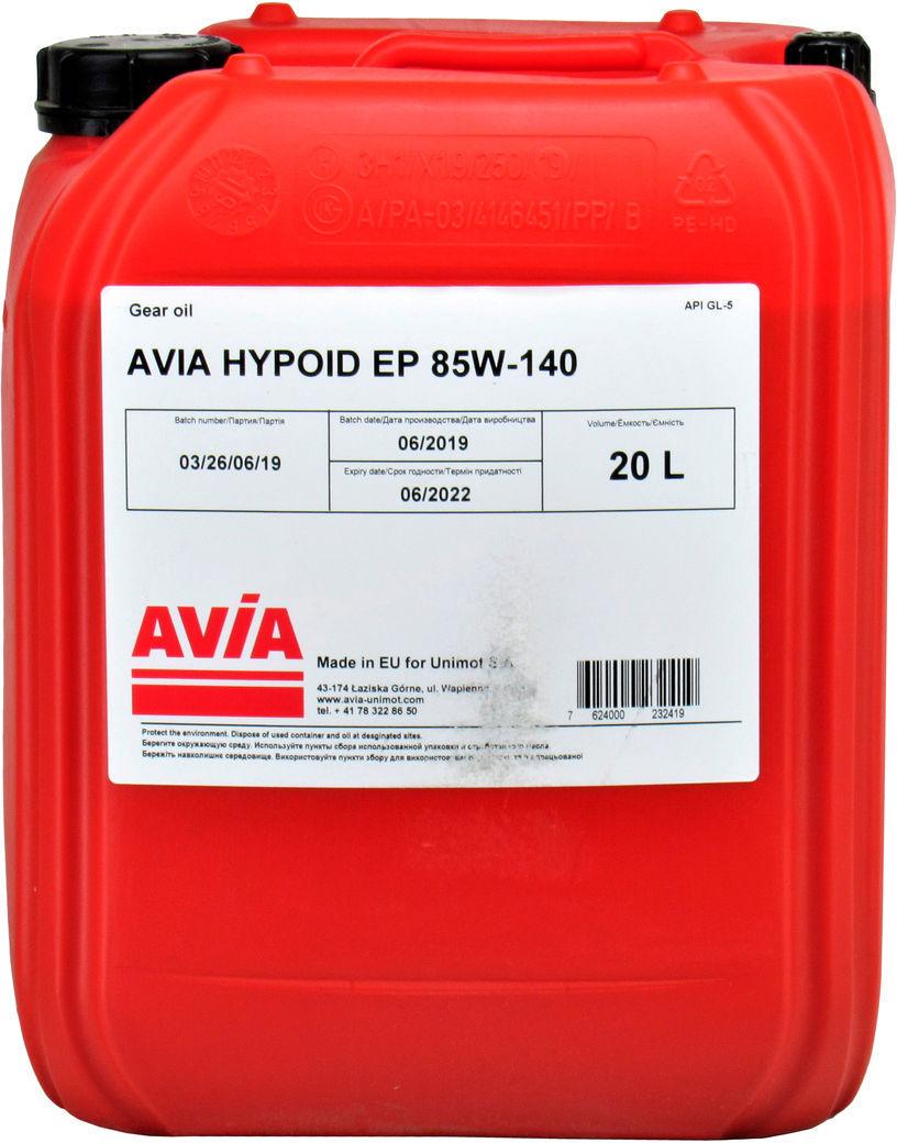 Трансмиссионное масло Avia 85W-140 Hypoid EP GL-5 20 л (1400408) Трансмиссионное масло Avia 85W-140 Hypoid EP GL-5 20 л (1400408)