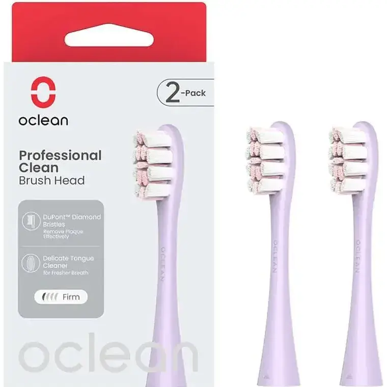 Насадки для зубної щітки Oclean Professional Clean Brush Head for On SE Air X F1 P1C13 P02 2 шт. Purple - фото 2