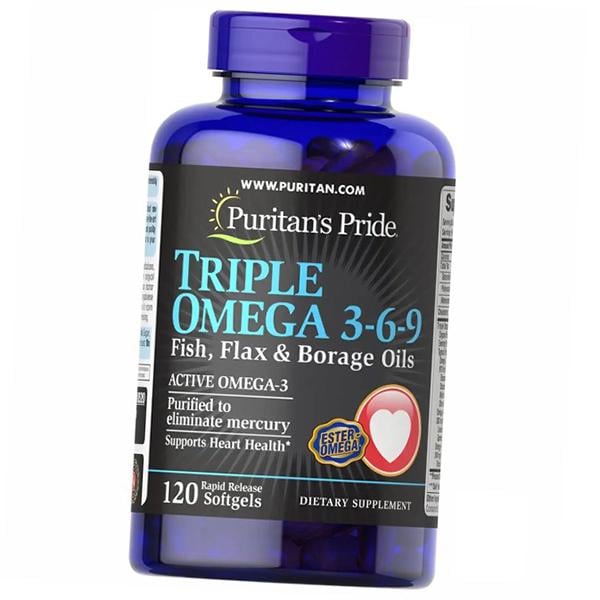 Омега 3 6 9 Puritan's Pride Triple Omega 3-6-9 120 гел. капс. (67367020)