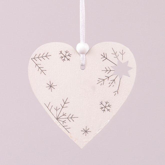 Новогодний подвеска Flora Сердечко 9 см 2 шт. (19936)