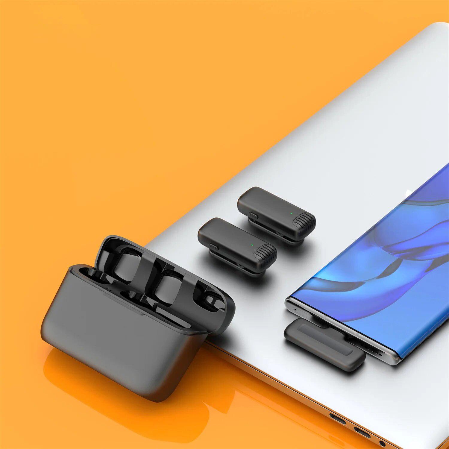 Микрофон двойной петличный Savetek P31-2 Type-C для смартфонов/беспроводной до 20 м с зарядным кейсом - фото 16