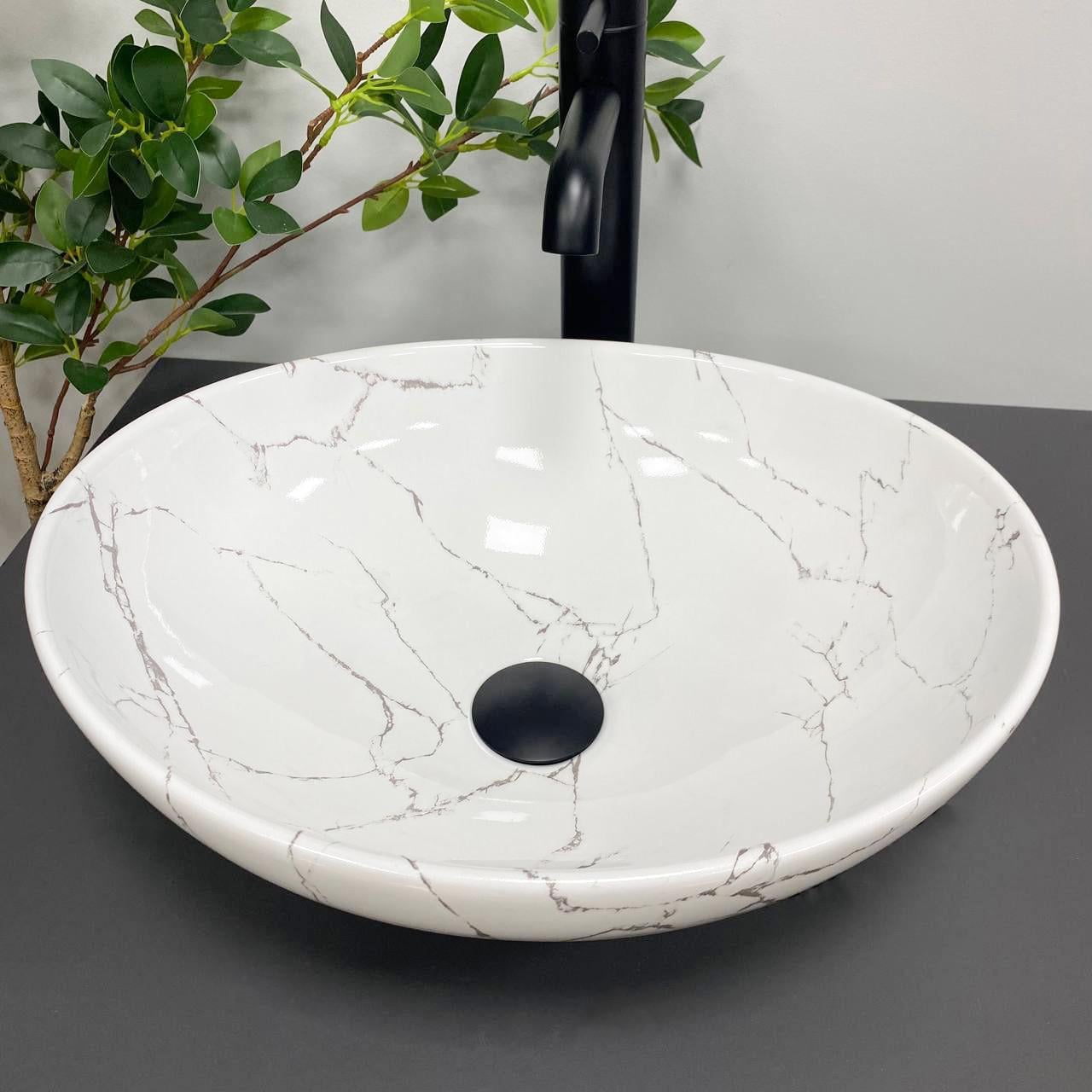 Умывальник накладной VBI PARMA White Stone Glossy (2810372595)