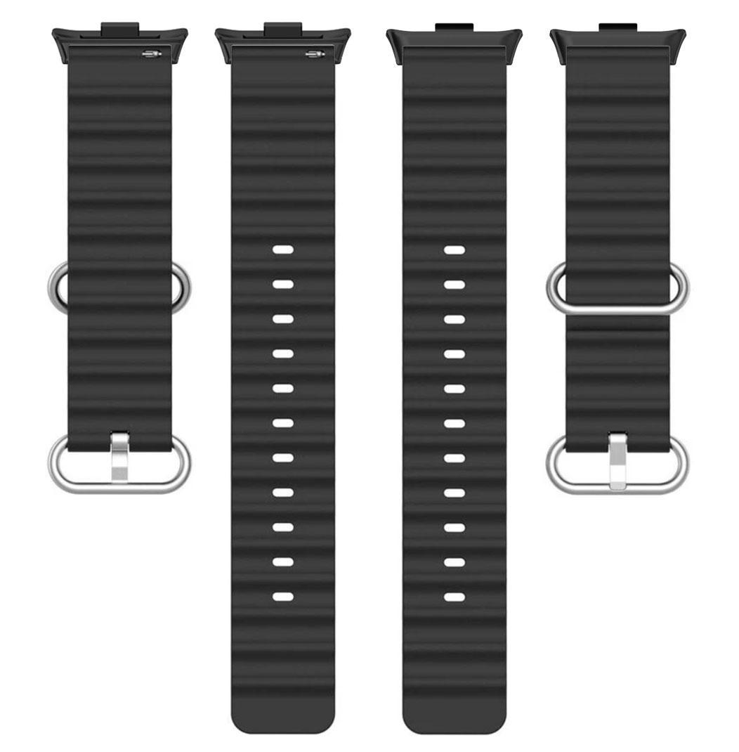 Ремешок силиконовый Primo Ocean для часов Xiaomi Redmi Watch 4/Xiaomi Mi Band 8 Pro Black (2615152150) - фото 4 Ремешок силиконовый Primo Ocean для часов Xiaomi Redmi Watch 4/Xiaomi Mi Band 8 Pro Black (2615152150) - фото 4