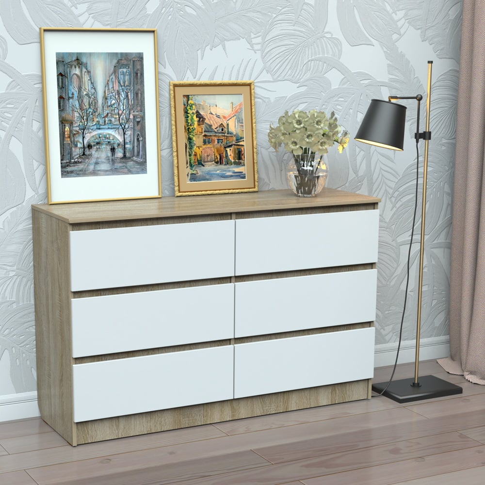 Комод Тиса Меблі 325 Дуб сонома/Білий (9003125) Комод Тиса Меблі 325 Дуб сонома/Білий (9003125)