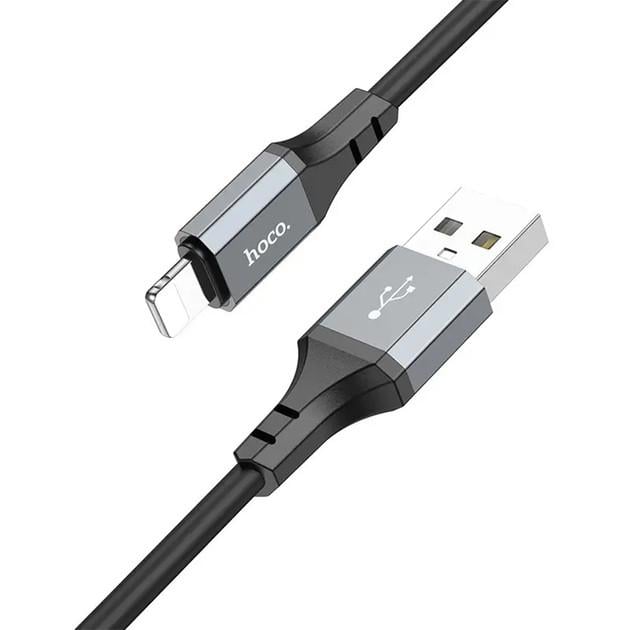 Кабель синхронизации Hoco X86 USB-Lightning 2,4 А 1 м Black (3_05484) - фото 1