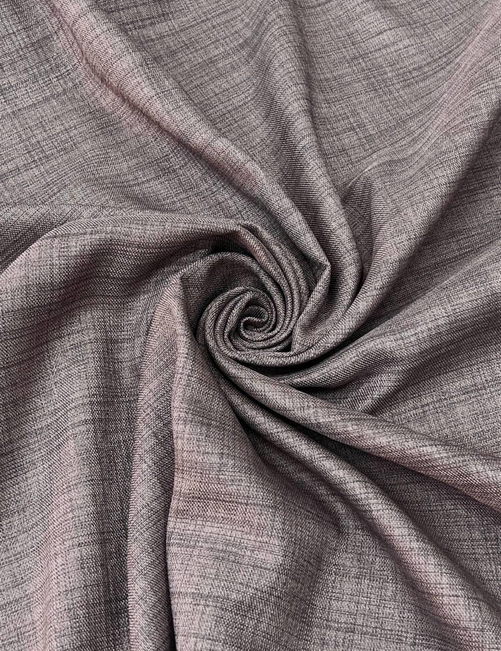 Штора Blackout ленная однотонная с подкладкой на тесьме 6 см 300х270 см Серо-коричневый (21309-1477-T47)