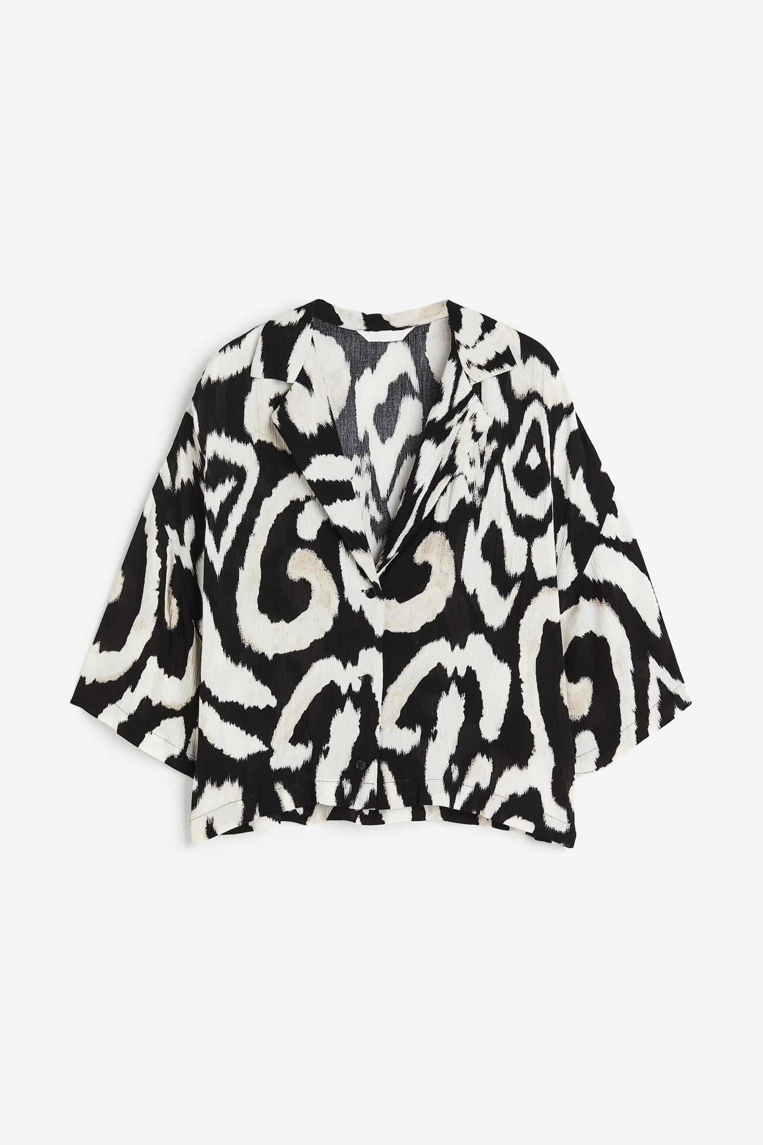 Блуза оверсайз M Черно-белый (10669267wer)