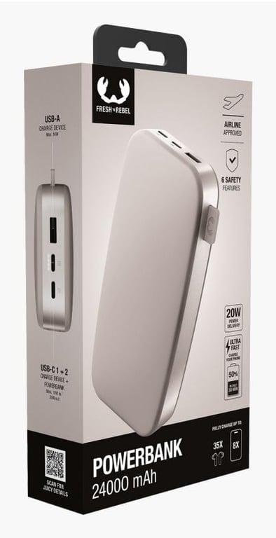 Повербанк Fresh n Rebel Powerbank 20W 24000 mAh Sand (2PB24100SS) - фото 7 Повербанк Fresh n Rebel Powerbank 20W 24000 mAh Sand (2PB24100SS) - фото 7