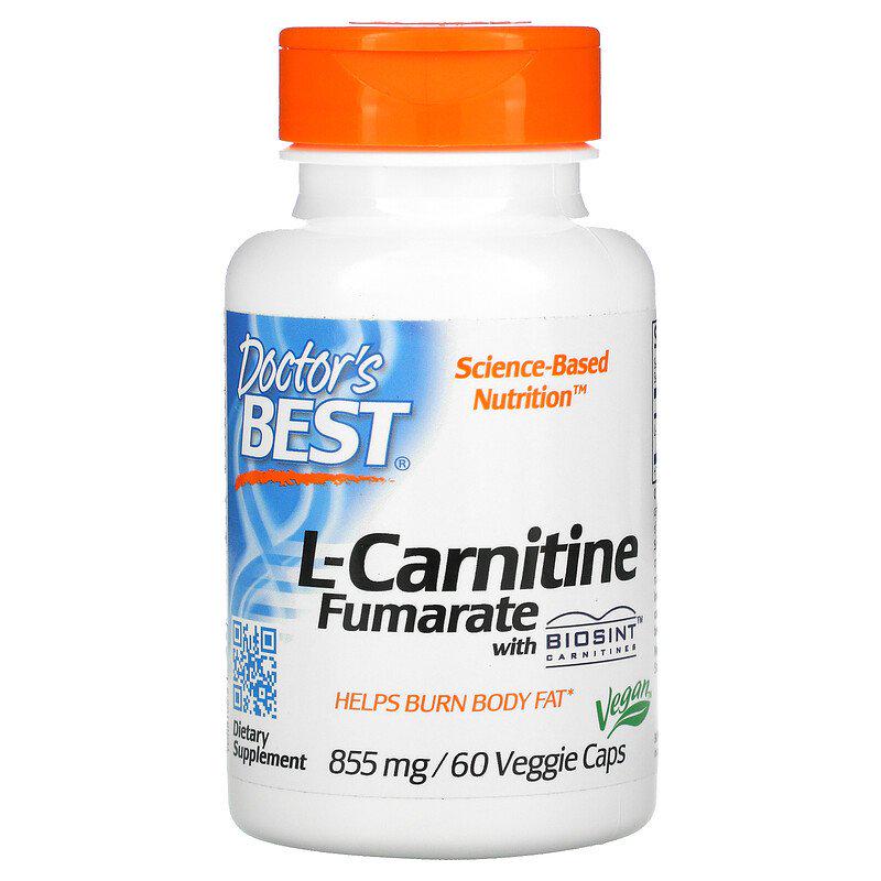 Карнітін Doctor's Best L-Carnitine Fumarate 855 мг 60 Veg Caps