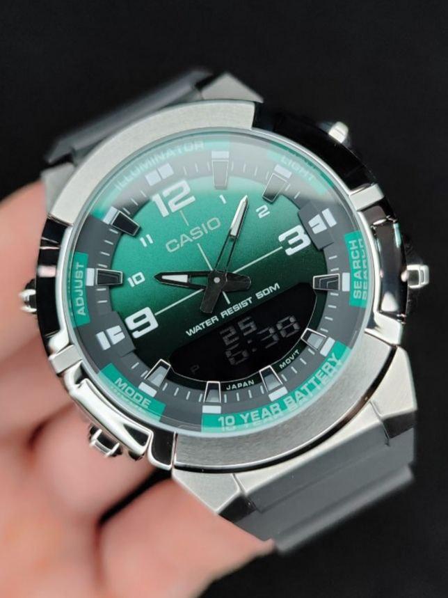 Наручные часы мужские Casio AMW-870A-3A Casio Collection со стальным корпусом/подсветкой Зеленый (2671200389) Наручные часы мужские Casio AMW-870A-3A Casio Collection со стальным корпусом/подсветкой Зеленый (2671200389)