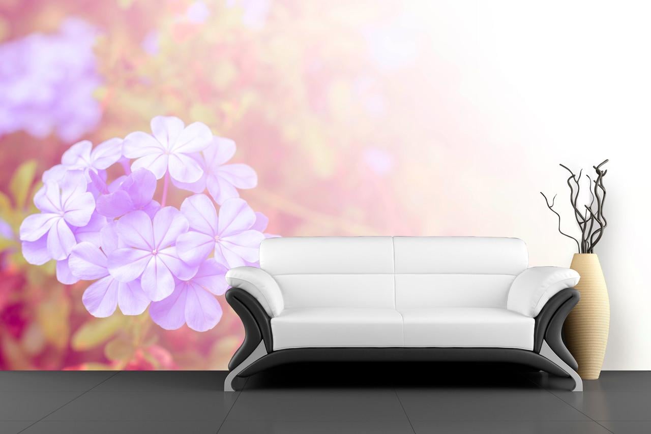 Фотообои 3D флизелиновые цветочные для спальни/зала/кухни Соцветие флокса