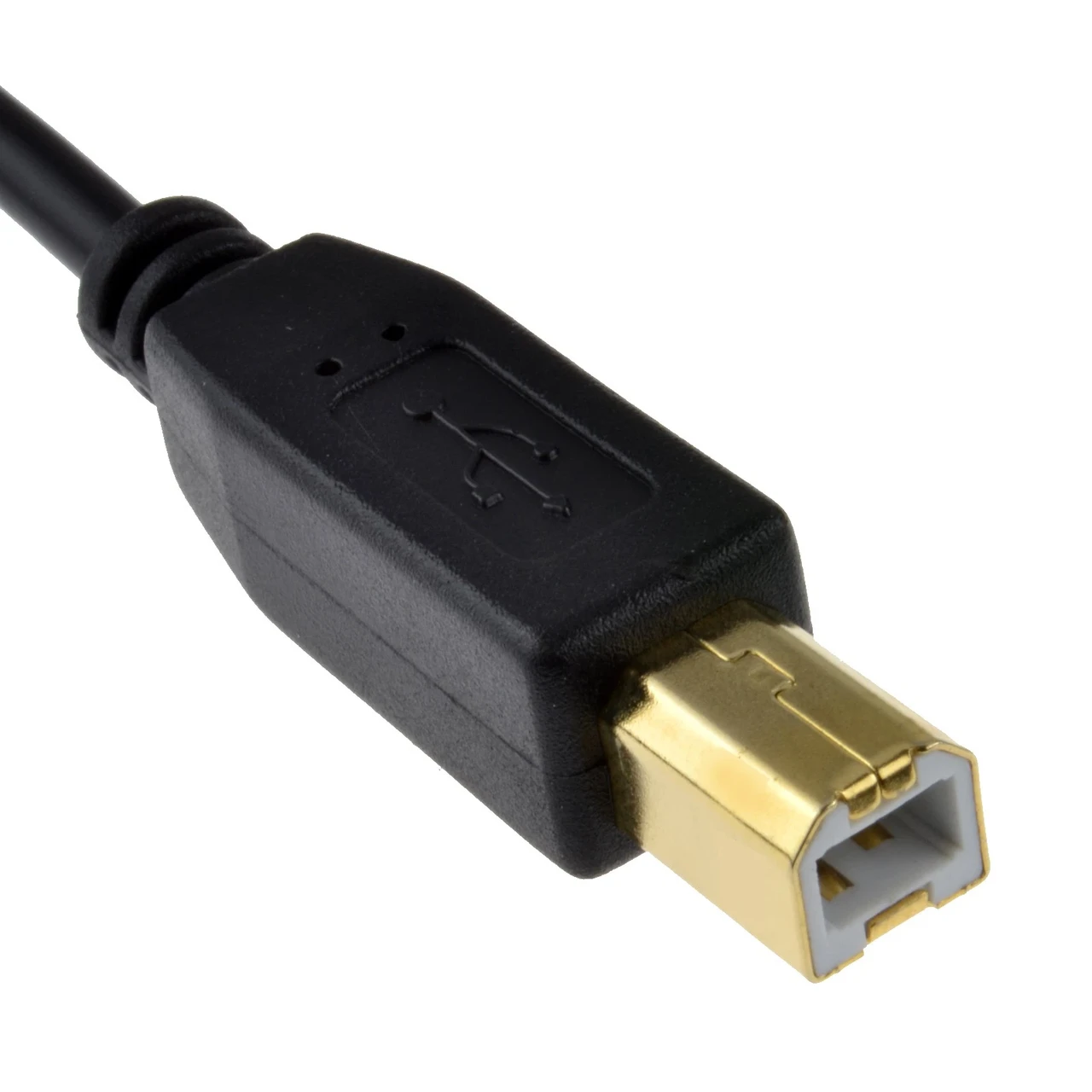 Разъем USB типа B 4-контактный штекер USB-BM с позолоченным покрытием 24К из пластика 1 шт. (000049406)