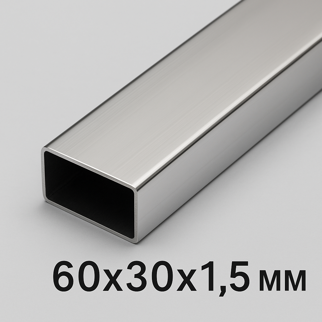 Труба профильная нержавеющая сталь AISI 201 полированная 60х30х1,5х3000 мм (188) - фото 2 Труба профильная нержавеющая сталь AISI 201 полированная 60х30х1,5х3000 мм (188) - фото 2