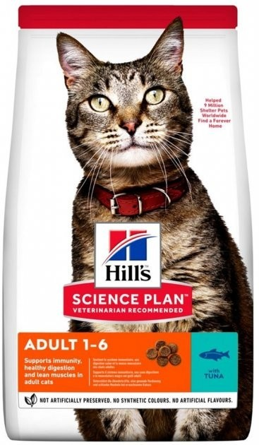 Корм сухой для взрослых кошек Hill's Science Plan с тунцом 1,5 кг