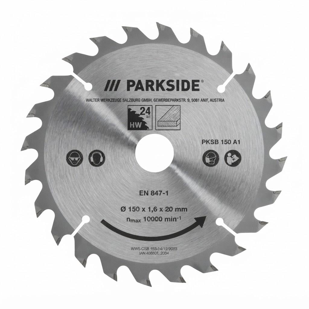 Диск пиляльний PARKSIDE PKSB 150 A1 Ø150 мм 24 зубці з твердосплавними напайками HW (36692835) Диск пиляльний PARKSIDE PKSB 150 A1 Ø150 мм 24 зубці з твердосплавними напайками HW (36692835)