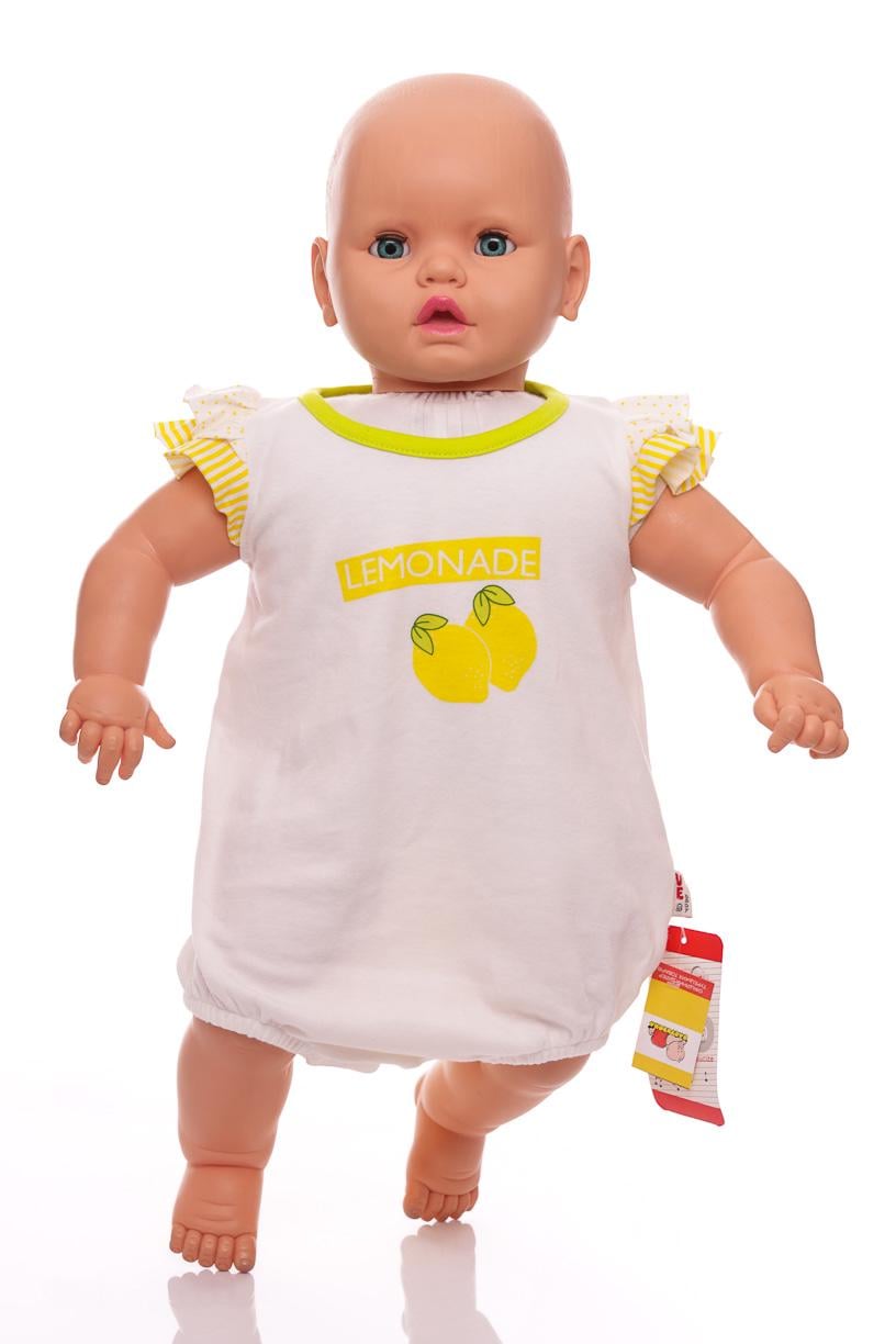 Боди-платье с коротким рукавом для девочки MiniPapi Лимон интерлок 86 см (31441)