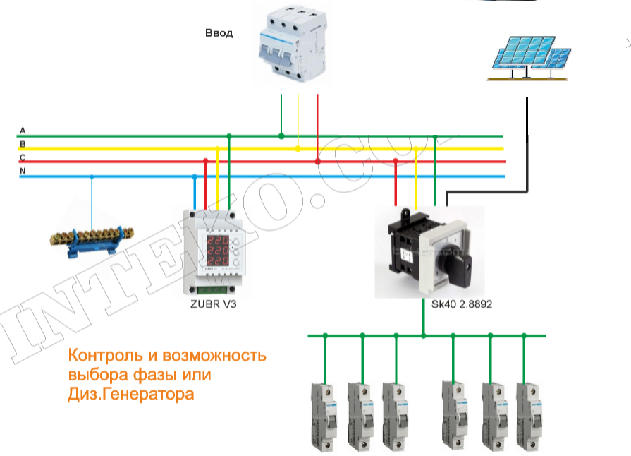 ᐉ  переключатель фаз/генератор Spamel 0-1-0-2-0-3-0-4 20A .