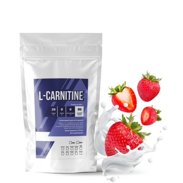 Жироспалювач L-Картинін Полуниця на 100 порцій в порошку 200 г (21-125-kar-p200)