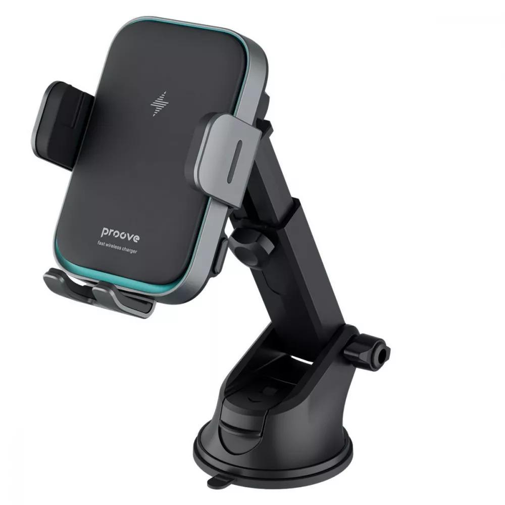 Автомобільний тримач з бездротовим зарядним притроєм Proove Triple Clamp Pro 15W