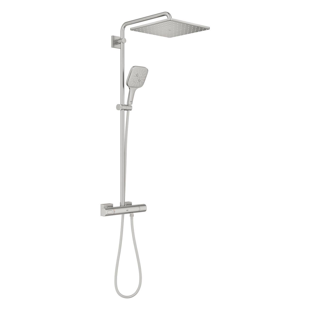 Душова система з термостатом Grohe Rainshower SmartActive 26837DC0 Сатин (195903)