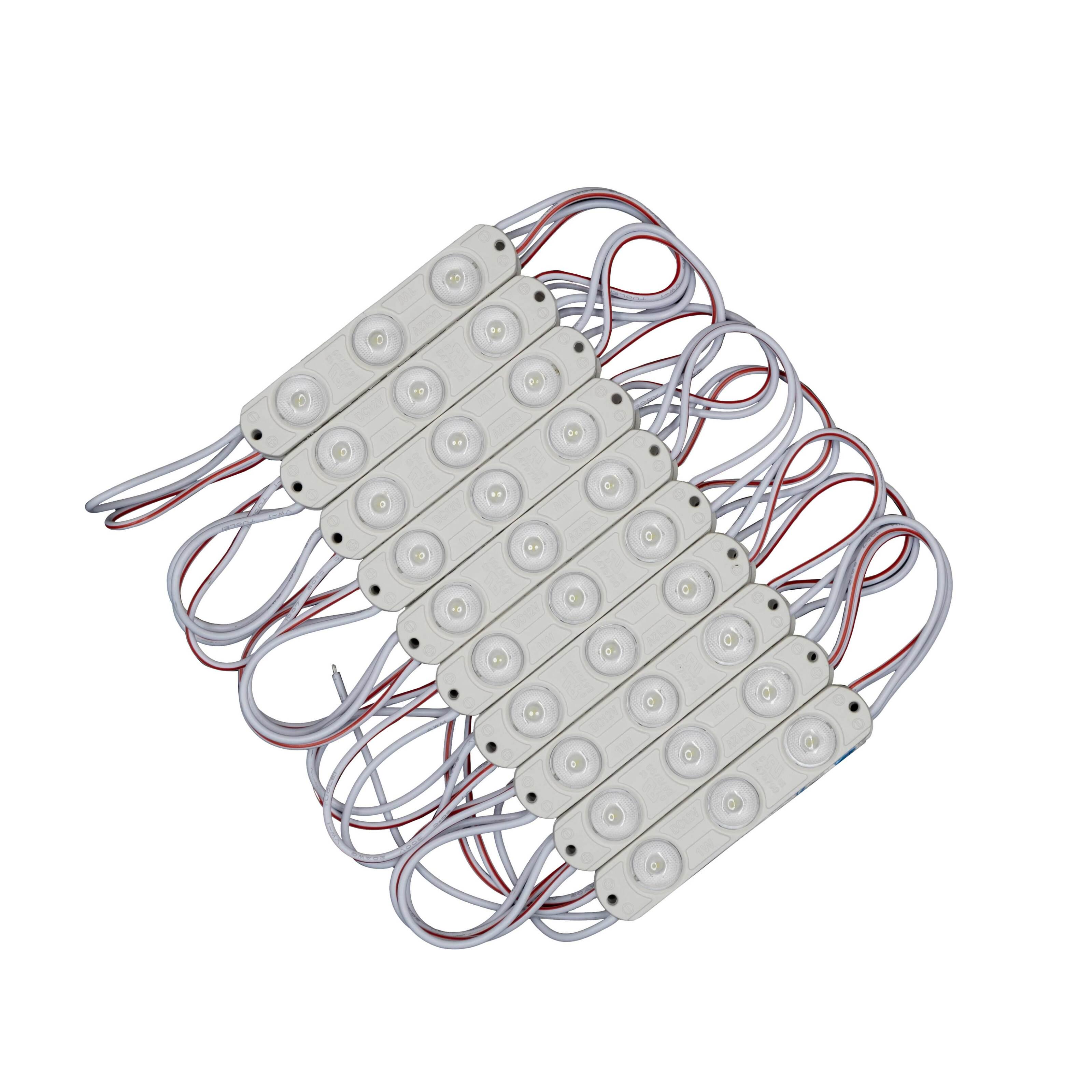 Світлодіодний модуль Prolum T1 SMD2835 3 LED 12V 1W IP66 з лінзою Білий (321011)