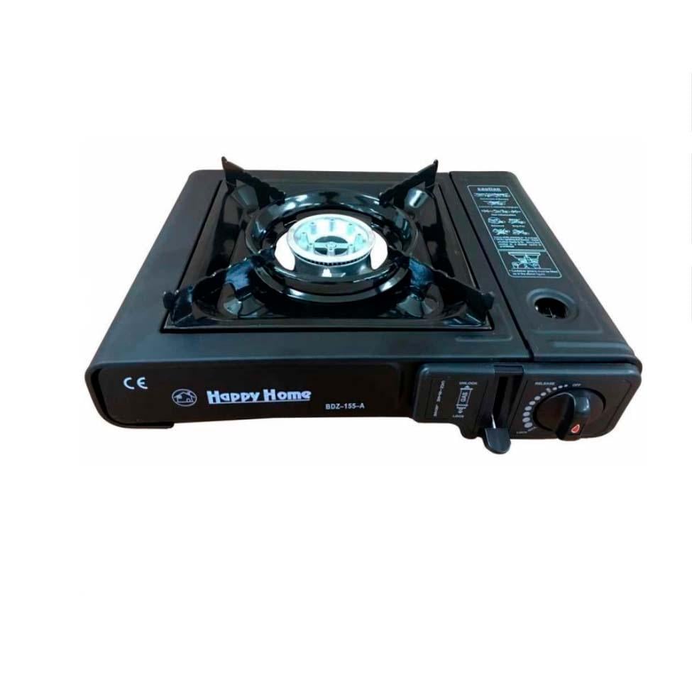 Газовая плита кемпинговая портативная Happy Home с пьезоподжигом BDZ-155-A в кейсе с газовыми баллонами 2х220 г (14k09p023) - фото 2